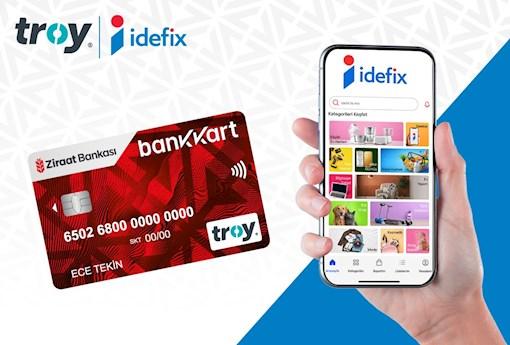 TROY Logolu Bankkart'ınıza idefix'te 1.000 TL İndirim