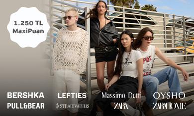 Maximiles'ınızdan Inditex Mağazalarından Yapacağınız Alışverişlerde 1.250 TL MaxiPuan!