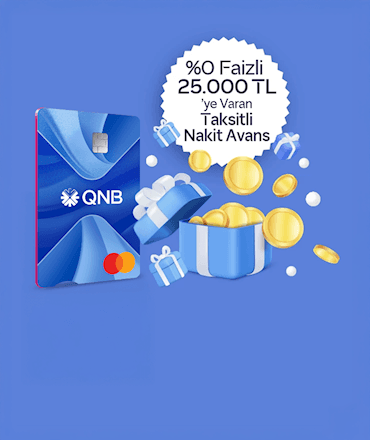QNB Kredi Kartı 25.000 TL'ye varan Faizsiz Taksitli Nakit Avans!