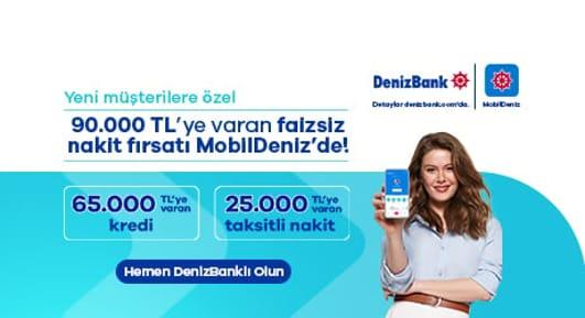 DenizBank ile %0 faiz oranlı 90.000 TL nakit fırsatı!