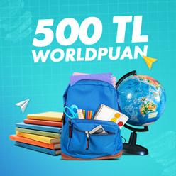 Kitap ve kırtasiye harcamanıza 500 TL Worldpuan!