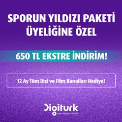 Digiturk Sporun Yıldızı Paketi Üyeliklerinde 650 TL Ekstre İndirimi!