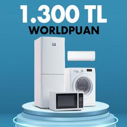 Beyaz eşya alışverişinize 1.300 TL Worldpuan!