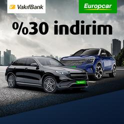 Europcar'dan araç kiralamanıza özel %30 indirim!