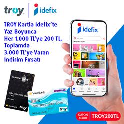 TROY kartla idefix’te 3.000 TL’ye varan indirim!