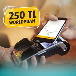 Mobil Temassız Ödeme ile 250 TL Worldpuan!