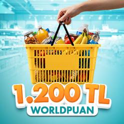 Gıda marketi alışverişlerinize 1.200 TL Worldpuan!