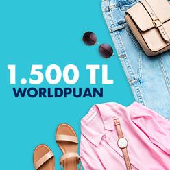 Giyim, ayakkabı ve aksesuar alışverişlerinize 1.500 TL Worldpuan!