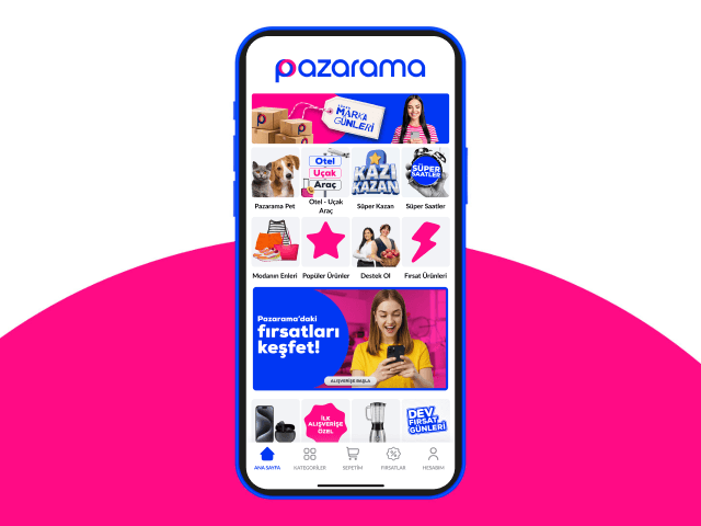 Pazarama’da peşin fiyatına 6’ya varan taksit!