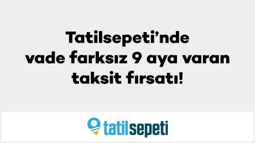 Tatilsepeti'nde Vade farksız 9 aya varan taksit fırsatı!