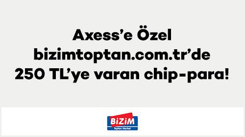www.bizimtoptan.com.tr’de 250 TL'ye varan chip-para!
