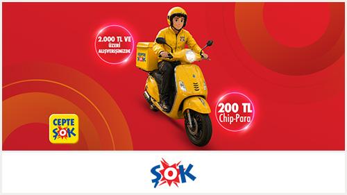 Axess’e özel www.sokmarket.com.tr, Cepte Şok uygulamasında veya İste Gelsin’de 200 TL chip-para!