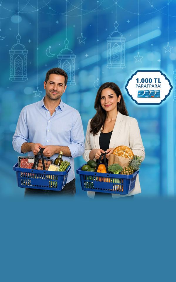 Ramazan ayına özel gıda marketi alışverişlerinize 1.000 TL ParafPara!