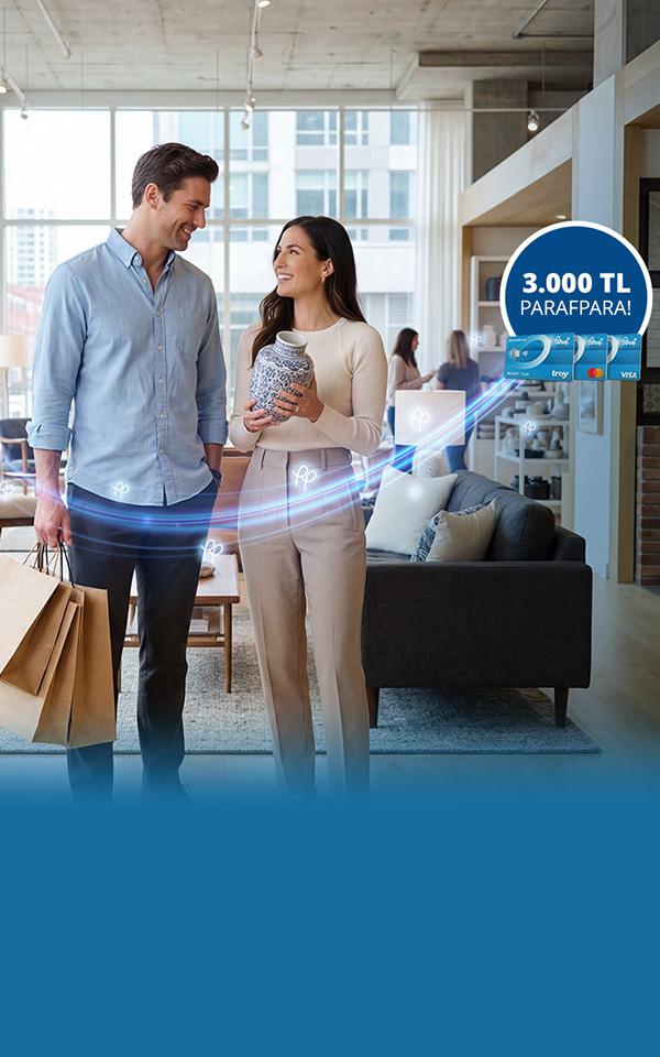 Mobilya, dekorasyon ve yapı marketi alışverişlerinize 3.000 TL'ye varan ParafPara